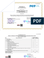 Sertifikat: Nomor: 305.2/PP/F.3/XI/2022