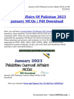 January 2023 Pakistan Current Affairs MCQs in PDF Download Plus