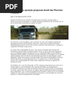 Deputados da oposição preparam dossiê das Florestas Públicas