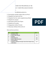 Kisi-kisi Ujian Praktek Klas Tik Kelas 6