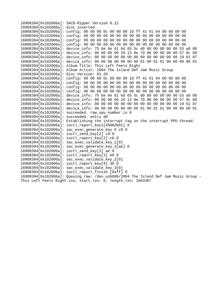Sacd Log | PDF | Technology & Engineering