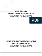 Ketua Bidang SDM Dan Edukasi: Kepala Badan Perencanaan Pembangunan Kabupaten Pangandaran