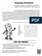 P P P P Paper R Aper R Aper R Aper R Aper Recycling W Ecycling W Ecycling W Ecycling W Ecycling Worksheet Orksheet Orksheet Orksheet Orksheet