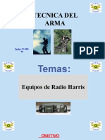 Técnicas y componentes del equipo de radio Harris