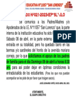 Nº021-2023-IEP"SL"-JLO: Comunicado