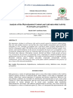 Analysis of the Phytochemical Content and Anti-microbial Activity of Jatropha gossypifolia L