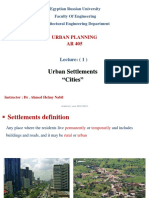 01 - Urban Planning - Lecture 01 - Settlement