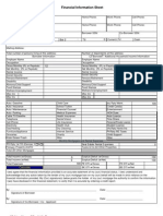 Financial Information Sheet: Bal 1 Bal 2 TTL