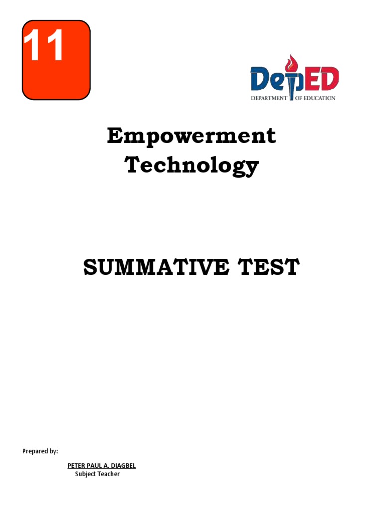 Summative test in empowerment technology new normal week 1 2