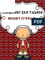 Composer Exit Tickets Mozart