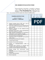 Exam - EVALUATION FORM