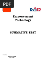 Summative Test in Empowerment Technology New Normal (Week 3&4)