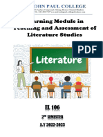 Teaching Assessment of Literature Studies Module