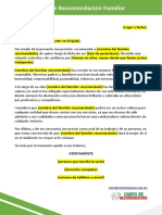Modelo de Carta de Recomendacion Familiar PDF
