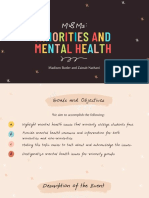 Minorities and Mental Health Event Proposal