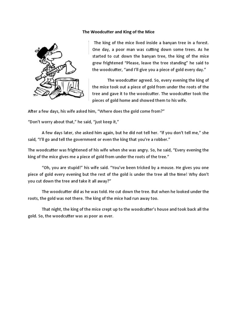 The Woodcutter and King of The Mice | PDF