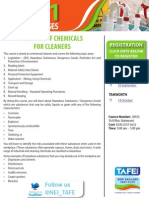 Short Courses: Safe Use of Chemicals For Cleaners