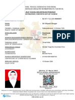 The Indonesian Health Workforce Council: Registration Certificate of Nurse