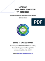 Laporan Akhir Semester SMP Dar El-Iman