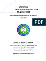 SMPS IT DAR EL-IMAN Laporan Penilaian Tengah Semester I TP 2022/2023