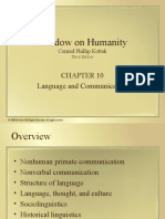 Window On Humanity: Language and Communication