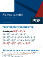 Álgebra Vectorial - Propiedades Fundamentales y Ángulos entre Vectores