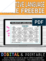 Printable: Maze Freebie. Color & B/W Upper Elementary Created by Michele Giannattasio - The Collaborative Class