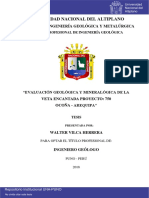 Universidad Nacional Del Altiplano: Facultad de Ingeniería Geológica Y Metalúrgica