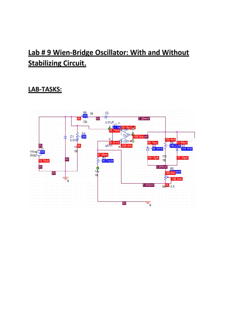 Lab Report 09 PDF Electronic Oscillator Oscillation