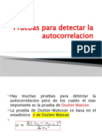 Pruebas para Detectar La Autocorrelacion