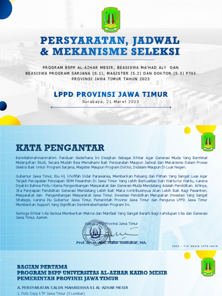 Beasiswa LPPD Jatim 2023 untuk Studi S1 | PDF | Karier & Perkembangan