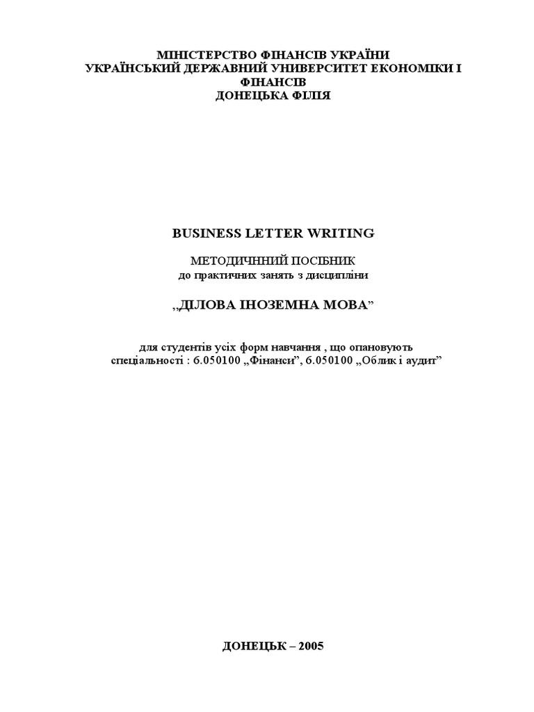 Business Letter Writing | PDF