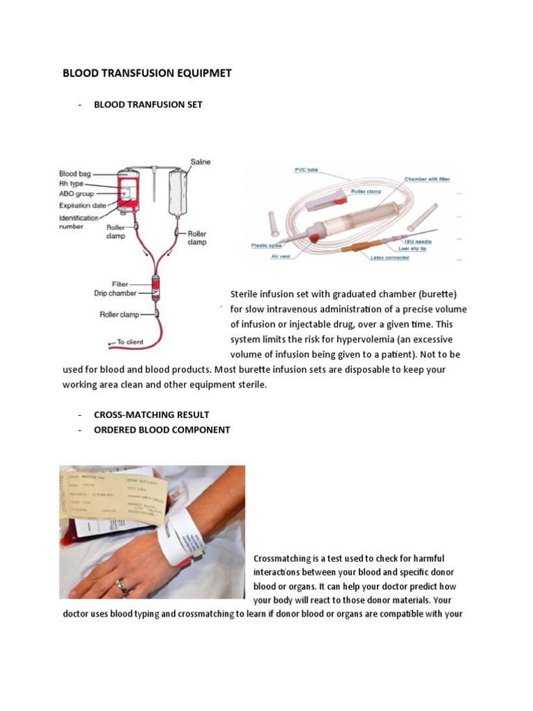 BLOOD TRANSFUSION EQUIPMENT o PDF
