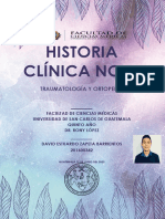 Historia Clínica No. 1: Traumatología Y Ortopedia