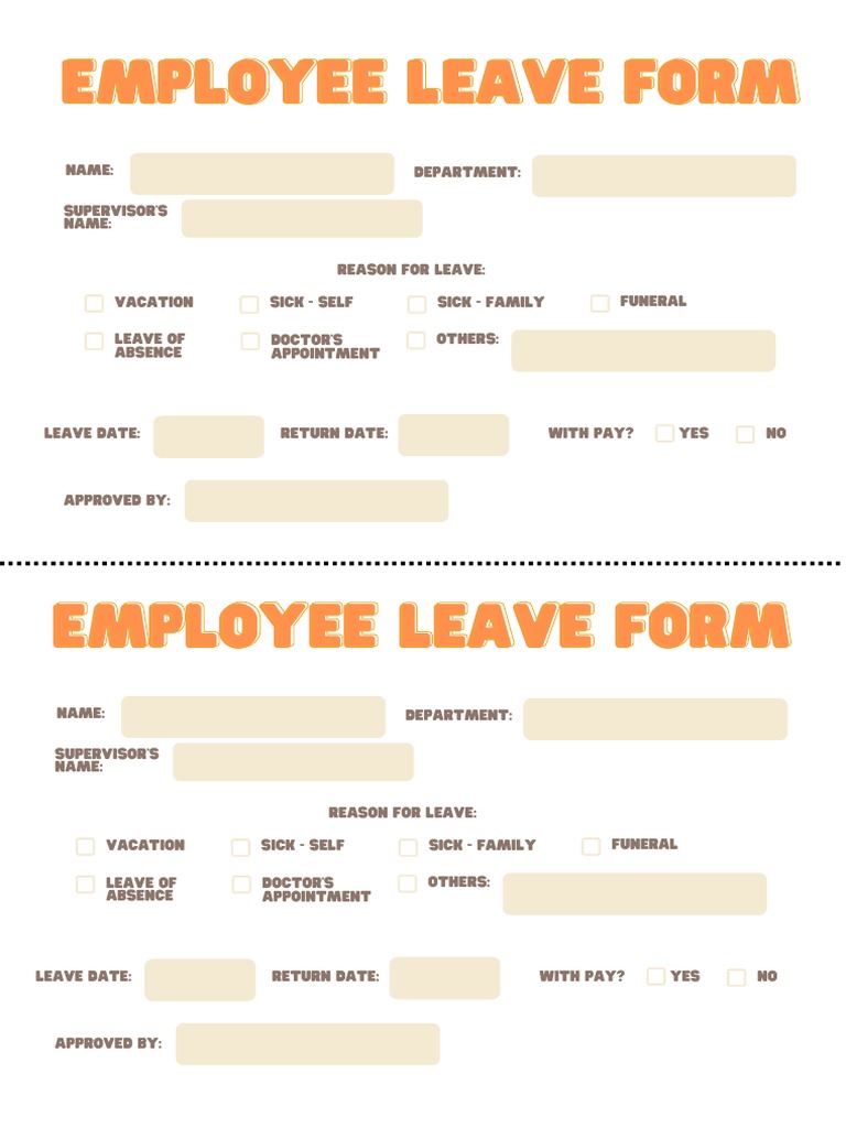 Leave & Absence Form | PDF