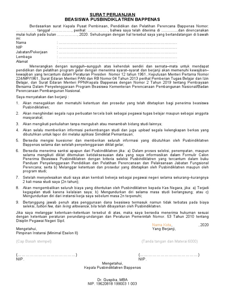 Beasiswa pusbindiklatren bappenas pdf