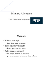 Memory Allocation: CS 537 - Introduction To Operating Systems