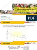 Teknik Irigasi (Analisis Ketersediaan Air) : The Future Starts Today, Not Tomorrow