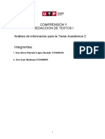 Integrantes:: Comprensión Y Redacción de Textos I Análisis de Información para La Tarea Académica 2