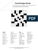 WorksheetWorks CrossNumber Puzzle 1