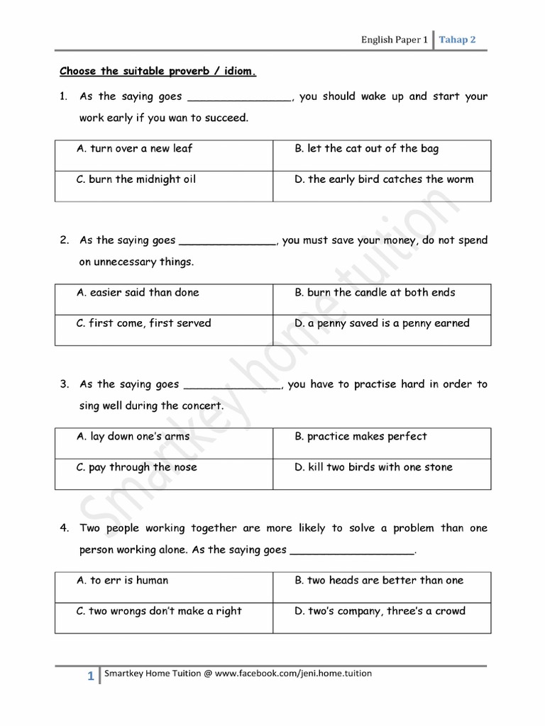 Eng - Proverbs &amp; Idiom | PDF