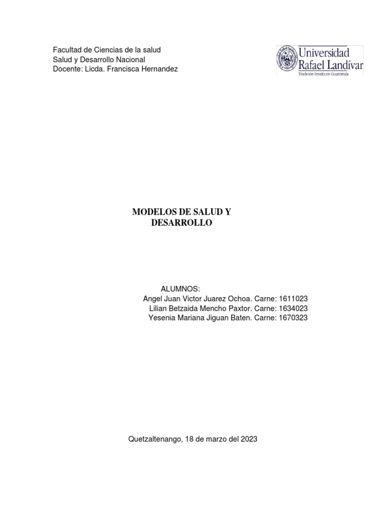 Modelo de Atención en Salud en Guatemala | PDF | Hospital | Enfermería