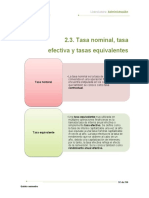 Tasa Nominal, Efectiva