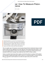 How To Measure Piston-To-Valve Clearance