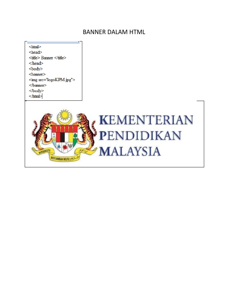 Banner Dalam HTML | PDF