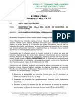 Comunicado Magisterio Municipios No Certificados-Acuerdos Con Secretaria Educacion Deptal-29.03.2023