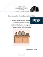 Centro Universitario Uaem Valle de Mexico: Caso de Estudio: Clavos Exportados A China