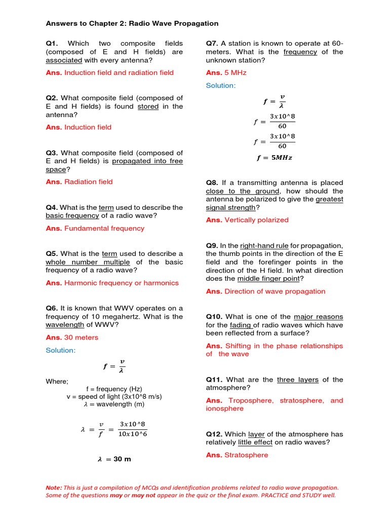 Solution:: Where F Frequency (HZ) V Speed of Light (3x10 8 M/S ...