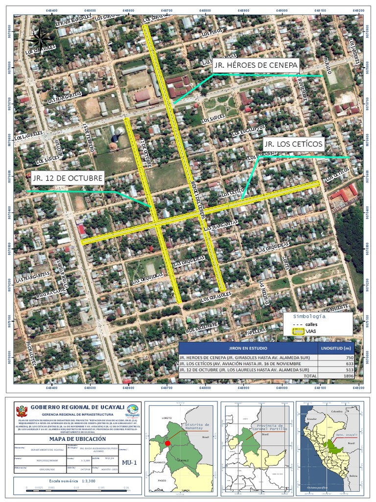 Mapa de Ubicacion Vias Manantay PDF