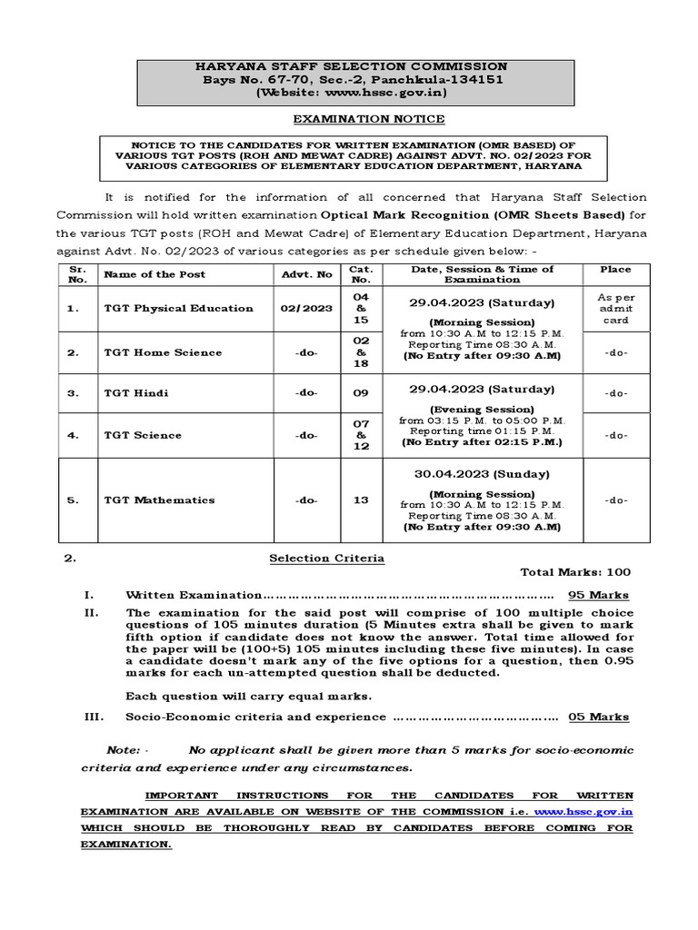 haryana-staff-selection-commission-bays-no-67-70-sec-2-panchkula